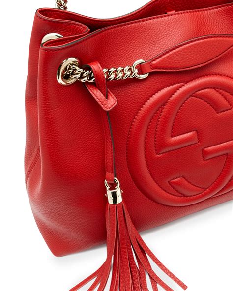 gucci soho chain bag red|gucci soho shoulder bag medium.